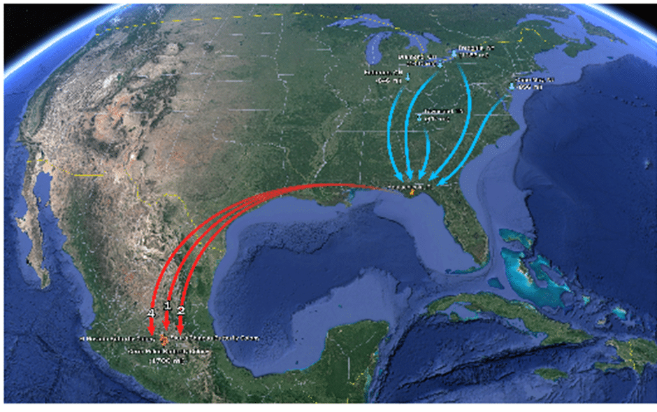 Map of Monarch Migration